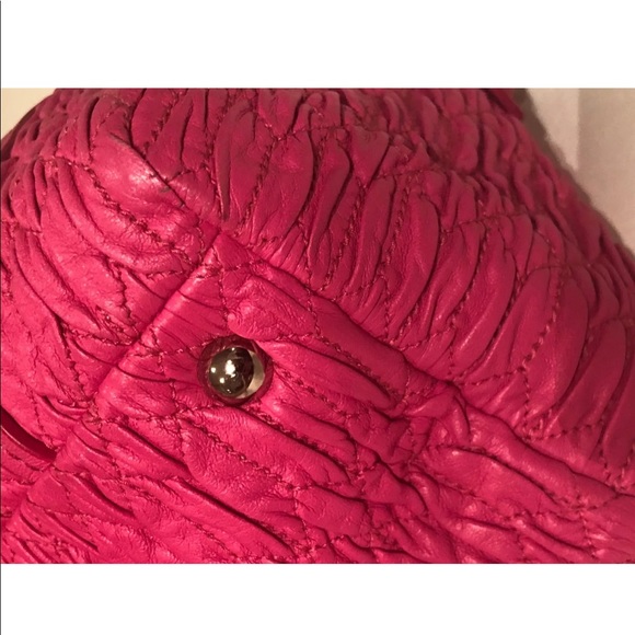 Miu Miu Fuxia Cloquet Napa Leather Shoulder Bag - Picture 3 of 8